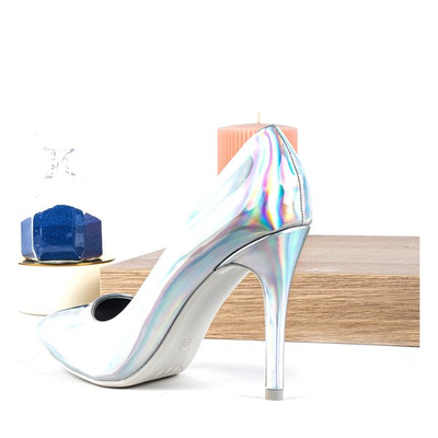 Silver holographic pumps on a Monte Carlo heel - Footwear 1