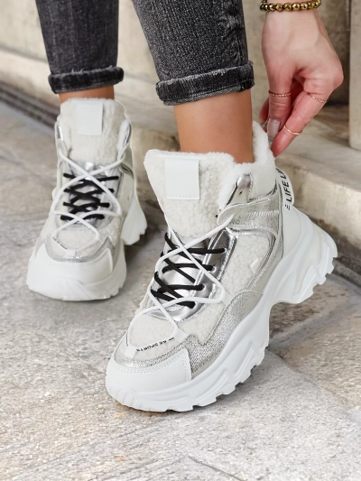 Royalfashion Women's Sneakers with Warm Lining Pieco