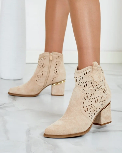 Royalfashion Openwork low stiletto boots Womir