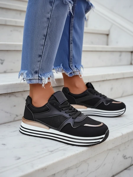 Royalfashion Women's platform sports sneakers Erixo