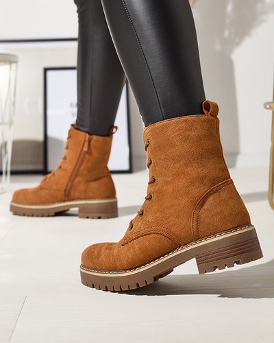 Brūni sieviešu trappera zābaki Priviea - Apavi