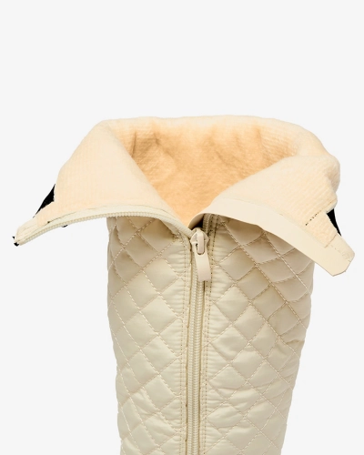 Royalfashion Bēšas krāsas sieviešu stepēti zābaki Ataeb