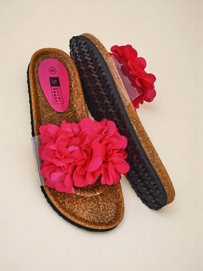 Royalfashion Women's Flip-Flops with Flowers Flora Soft