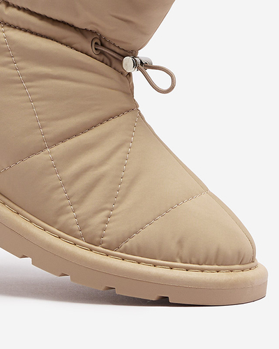 Light brown women's insulated boots a'la snow boots Kaliolen - Footwear