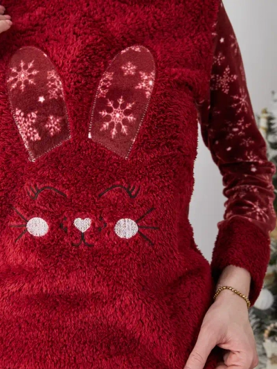 Royalfashion Sieviešu pidžamas ar zaķi, fleece līdzīgs