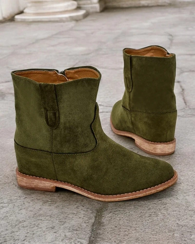 Royalfashion Boots in cowboy style on a covered wedge heel Patorias
