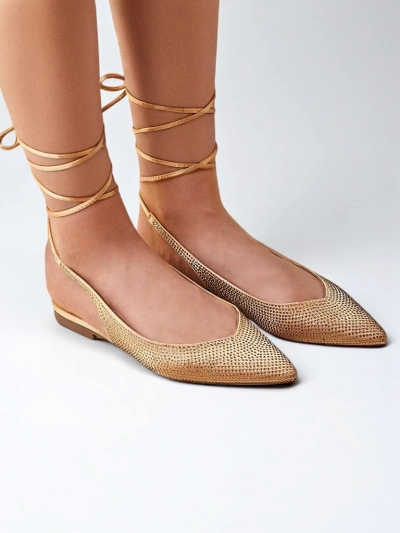 Royalfashion Sieviešu baleta kurpes ar rhinestones bez papēžiem Daggas