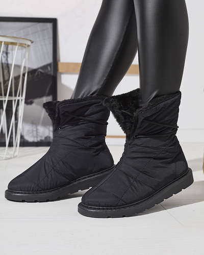 Черные женские сапоги a'la snow boots Amirfu- Footwear
