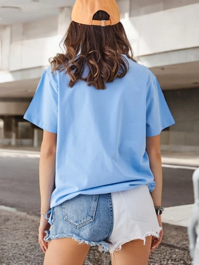 Royalfashion Women's cotton blouse with the inscription