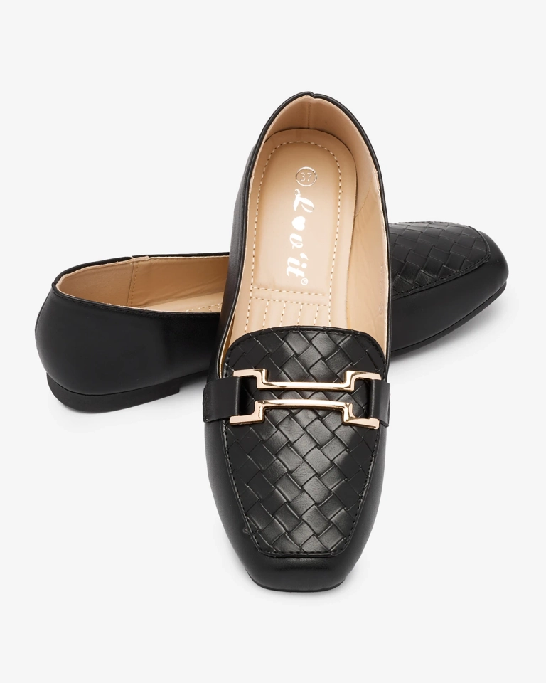 Royalfashion Black women's moccasins Bulerol