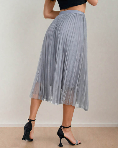 Royalfashion Women's double-layered midi skirt