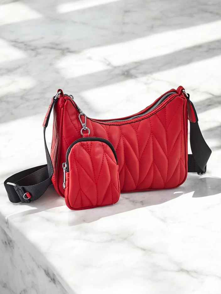 Royalfashion Small women's quilted handbag with a wallet