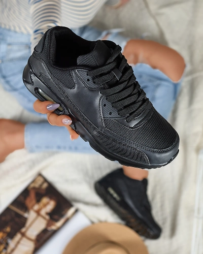 Women's lace-up sports shoes in black color Toremi - Footwear