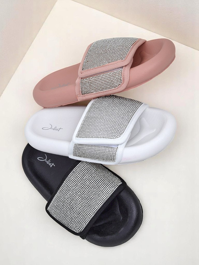 Royalfashion Women's Flat Sole Flip Flops Sparkle Step