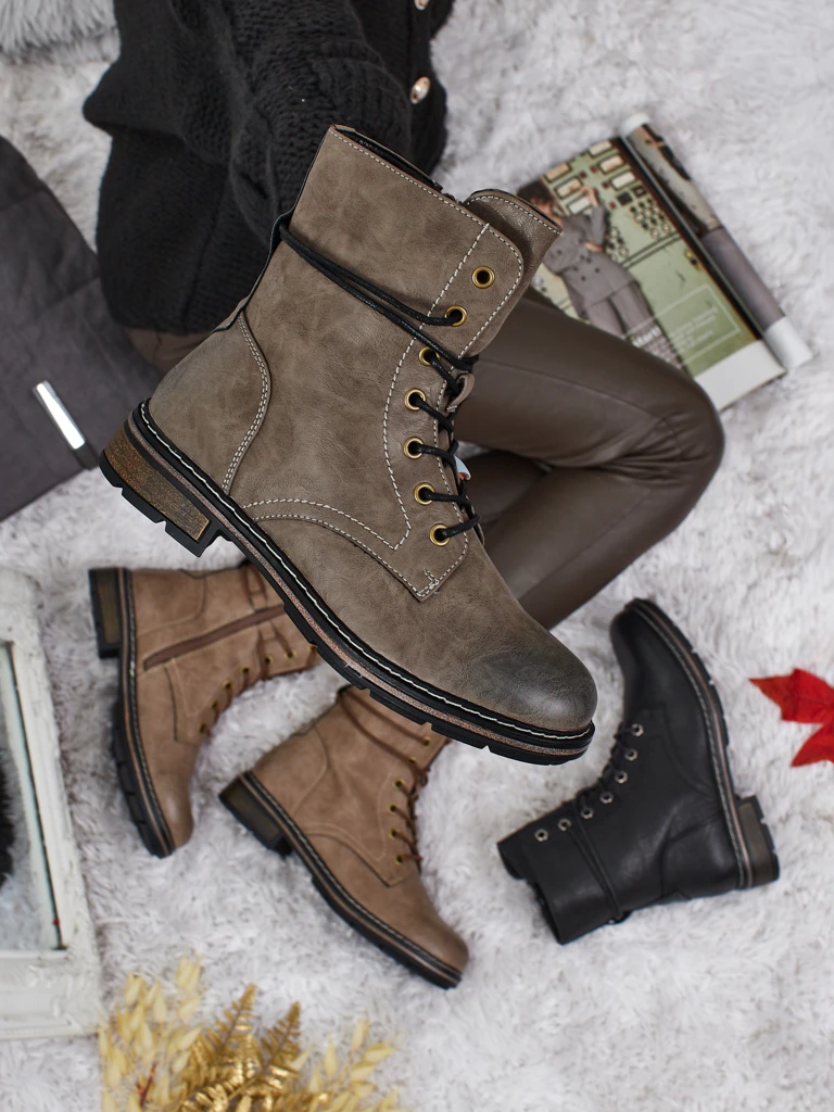 Женские ботинки Ravonna из экокожи на шнуровке