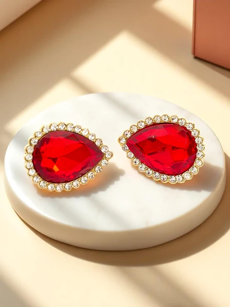 Royalfashion Sieviešu aizdares auskari ar kristāliem un cirkoniju