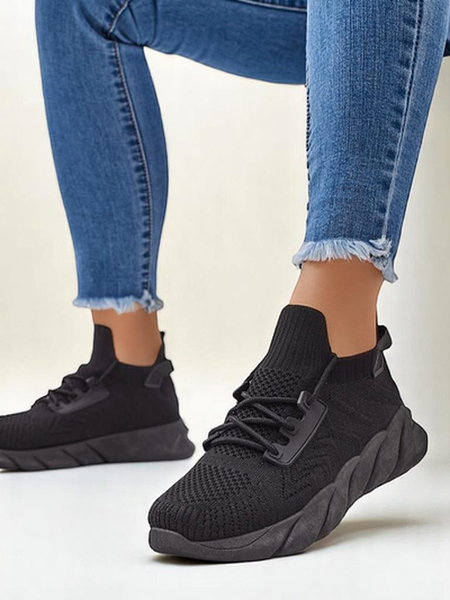 Royalfashion Women's lace-up fabric sports shoes Amaney