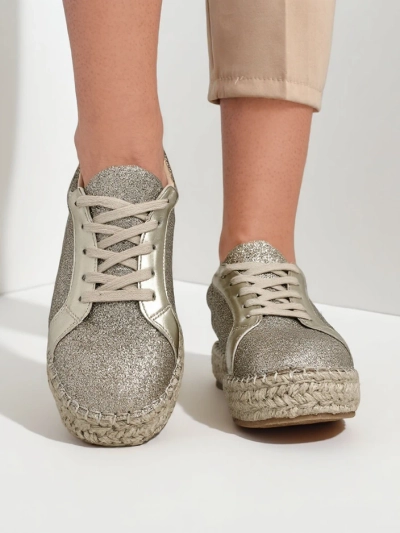 Royalfashion Women's sneakers with glitter Sercele