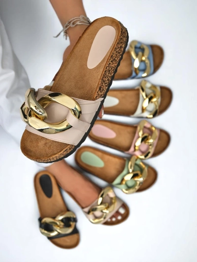 Yuuman Gyal Slippas Coralia Royalfashion ecru pan Platfam wid Chien