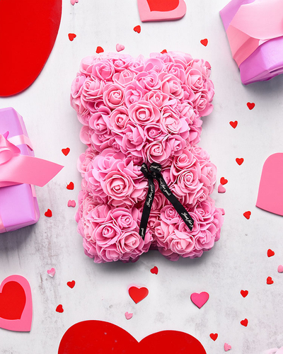 Pink Rose Teddy Bear - Accessories