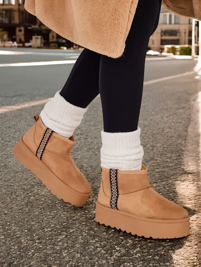 Женские короткие зимние сапоги Royalfashion Haluzi