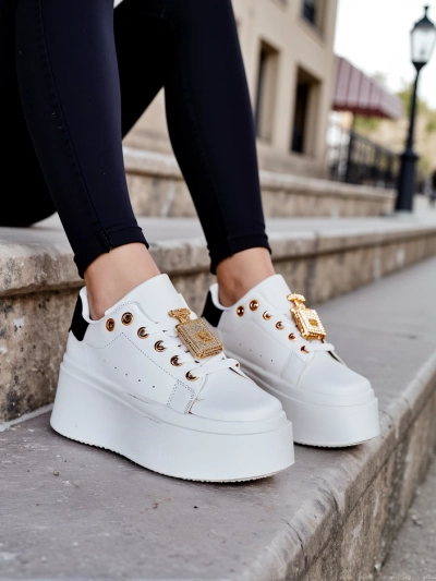 Royalfashion Women's platform sports sneakers Oviger