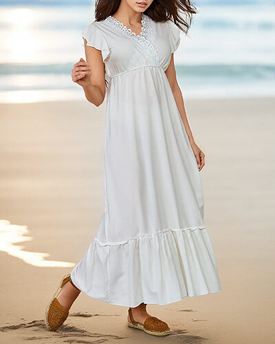 Royalfashion Sieviešu gara kleita ar mežģīnēm