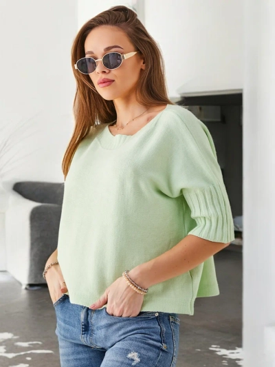 Royalfashion Women's viscose sweater with short sleeves