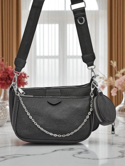 Scylla Multi-functional Women's Handbag in Black Eco-Leather