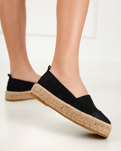 Black espadrilles with a decorative toe Steve - Footwear
