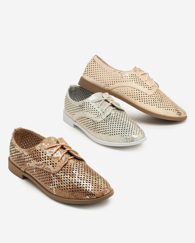 Brown women's openwork half shoes Kotniso - Footwear