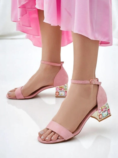 Royalfashion Women's sandals with decorative heel Ballou