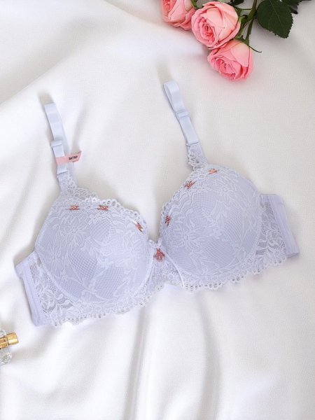 Royalfashion Sieviešu polsterēts mežģīņu krūšturis Delicate Grace