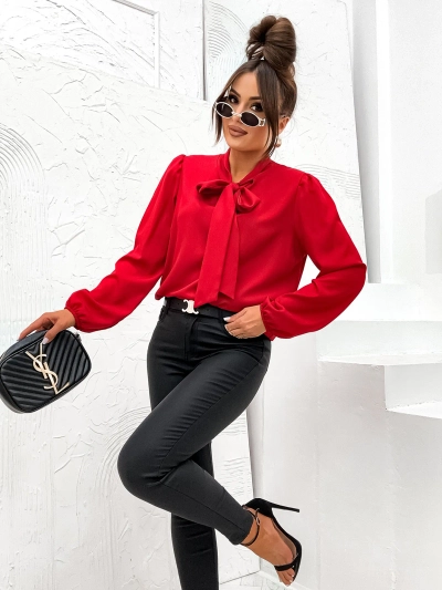 Блузка Royalfashion для женщин с бантом