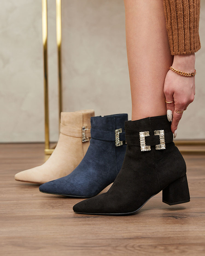 Royalfashion Melni sieviešu zemie stiletto zābaki Masemart