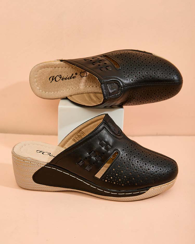 Royalfashion Women's flip-flops on low heel Albov