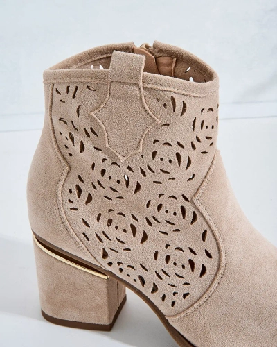 Royalfashion Openwork low stiletto boots Womir