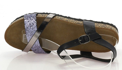 Black sandals with a glitter strap Nincoa - Footwear 1