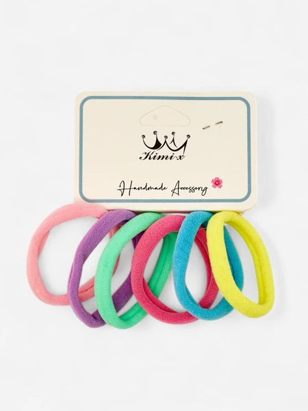 Royalfashion Set of 6 Hair Ties Color Multi