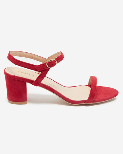 Red Usopi women's sandals on a post - Footwear