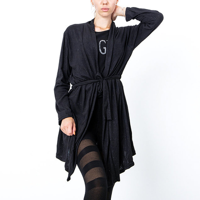 Women's black knotted cardigan - Clothing