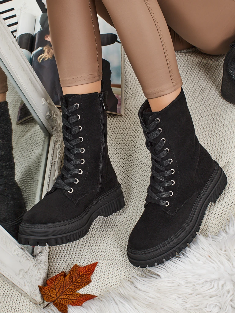 Women's Eco-Suede Worker Boots Molistea