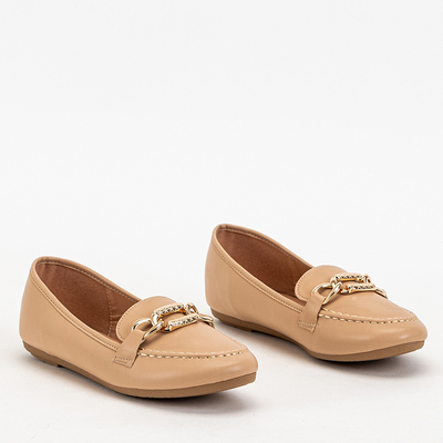 Light brown women's eco leather loafers Zolli- Footwear
