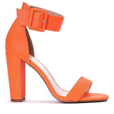 Orange neon post sandals with clasp Katiea - Footwear