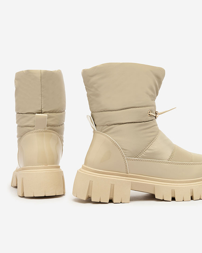 Royalfashion Sieviešu slips-on sniega zābaki gaiši brūnā krāsā Sadella