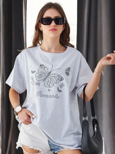Royalfashion Хлопковая женская футболка Романтичная бабочка