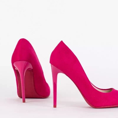 OUTLET Pink eco-suede stiletto pumps Veneci - Footwear