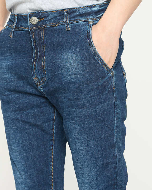 Navy blue straight leg jeans for men - Clothing