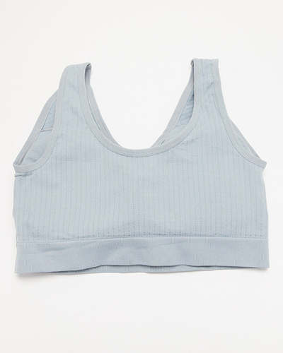 Синий женский спортивный бюстгальтер