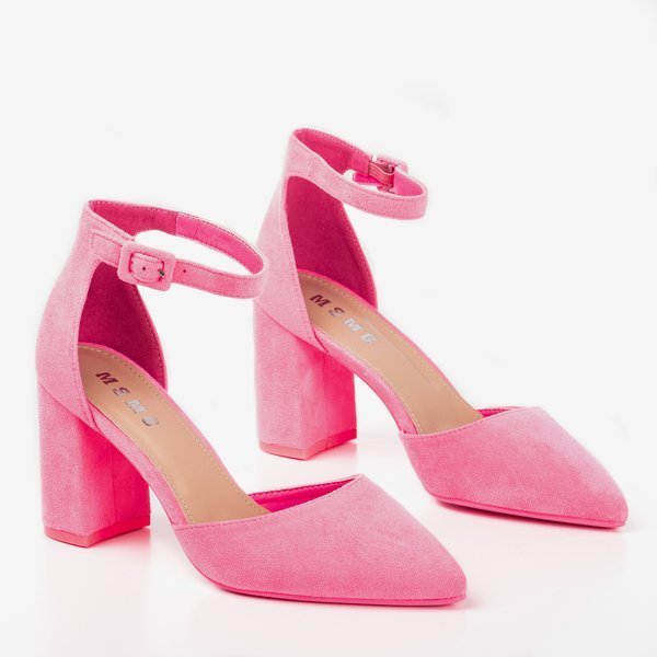 Neon pink women's sandals on the higher Raviola post - Footwear 1